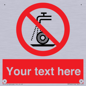 Custom prohibition Do not use for wet grinding